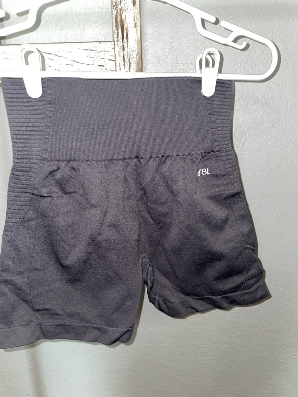 AYBL Black High-Waist Athletic Shorts